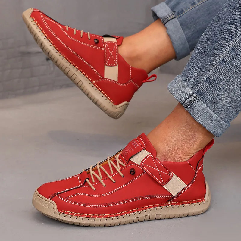 Women's Boots Outdoor Casual Shoes British Style Retro Non-slip Work Shoes Leather Couple Loafers Handmade Soft Sole Ankle Boots