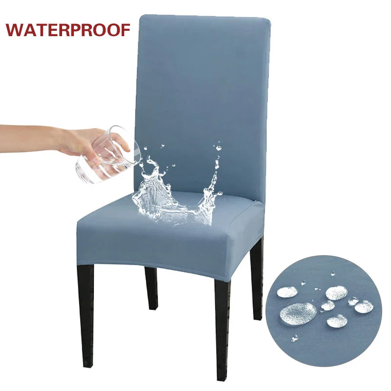 Waterproof Elastic Chair Cover for Dining Room Kitchen Wedding Hotel Banquet Restaurant Anti-dirty Seat Cover Housse De Chaise