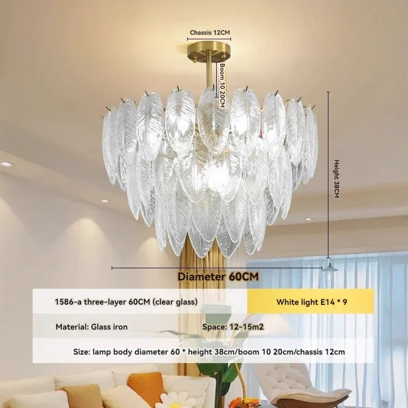 Modern Luxury crystal Chandeliers Gold French Glass chandelier Idoor Home Decor Pendant Lamp for Living Room Dining