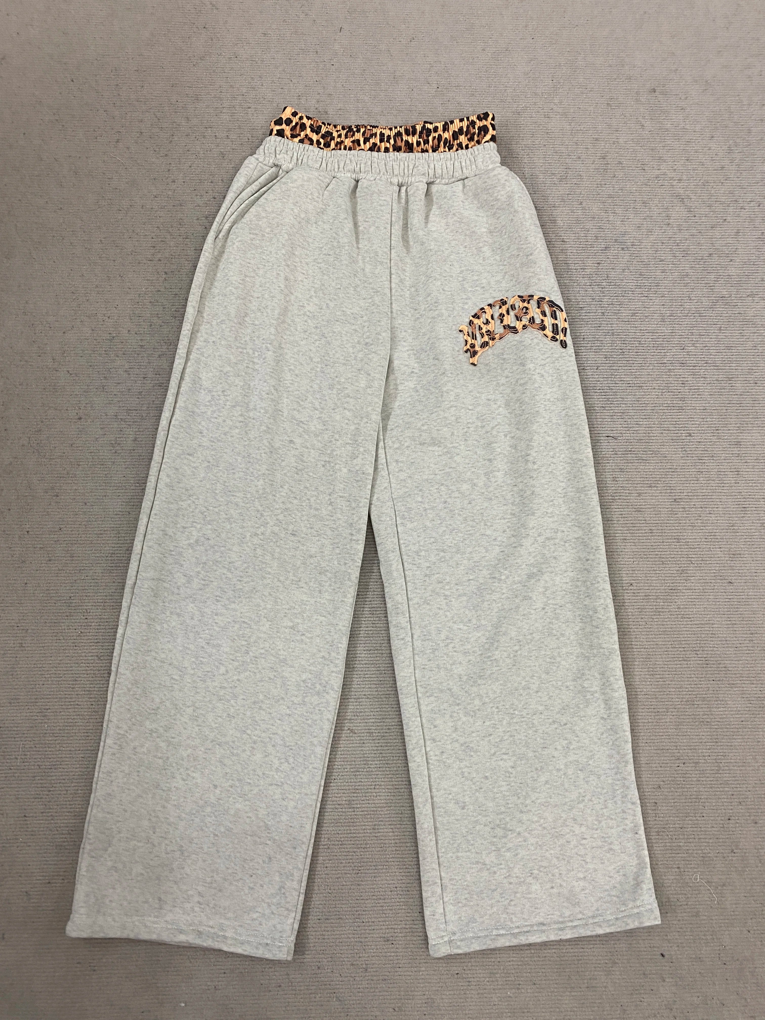 European and American Fashion Men's and Women's Printed Double Waist Sweat Pants Casual Pants Street Trendy Pants