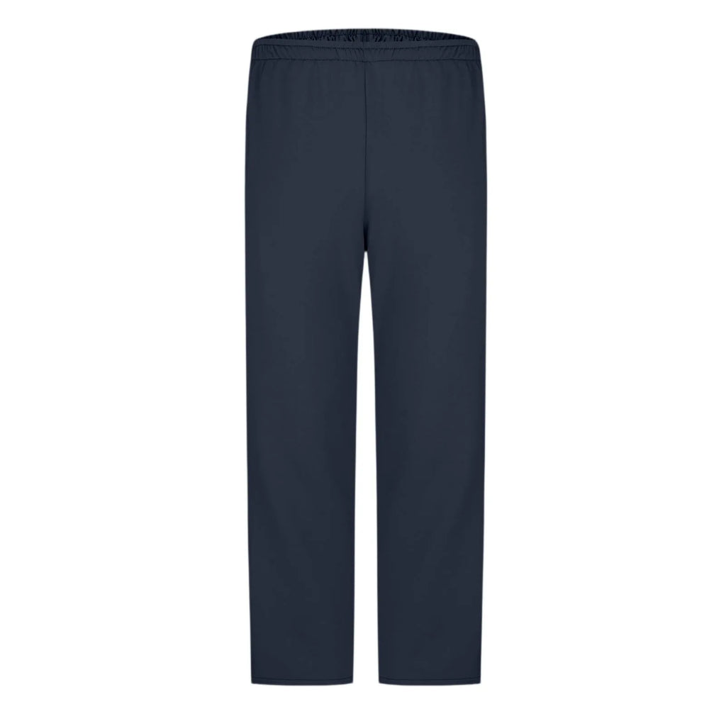 Men Sweatpants Elastic Waistband Pockets Splicing Color Mid-Rise Long Trousers Wide Leg Side Zipper Tear Away Basketball Pants