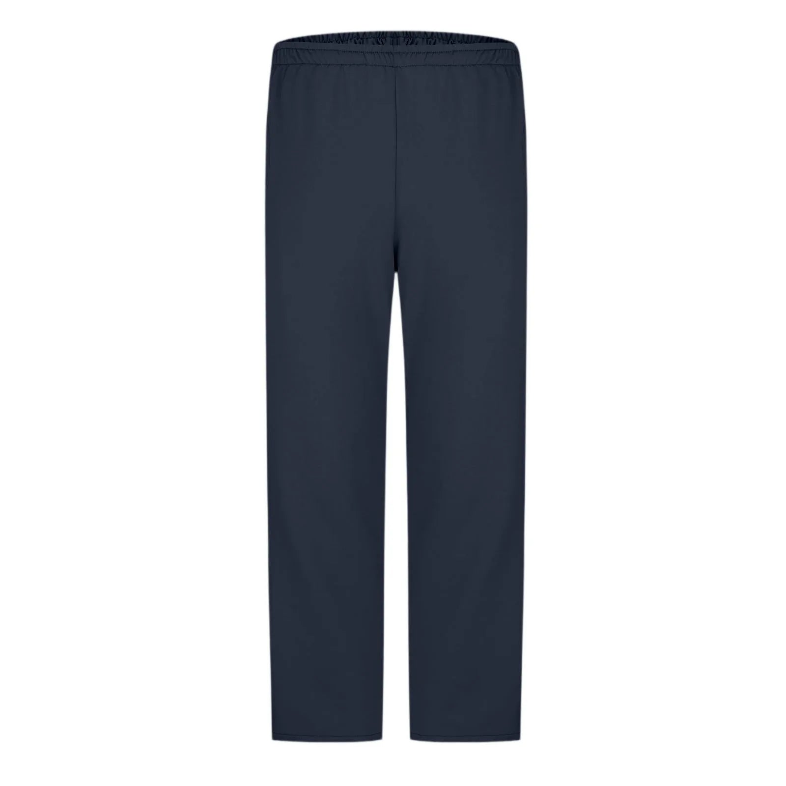 Men Sweatpants Elastic Waistband Pockets Splicing Color Mid-Rise Long Trousers Wide Leg Side Zipper Tear Away Basketball Pants