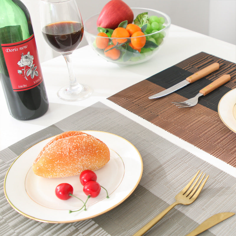 4/6Pcs Table Mat Set Non-Slip Bowl Pad Coaster Set Washable PVC Dining Table Placemats Modern Home Decoration Accessories