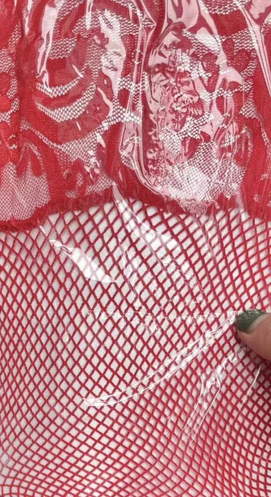 Red Erotic Stockings Plus Size Non-slip Silicone Fishnet Socks Stay Up Retro Lace Legging Women's Thigh High Stocking sex medias