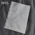 Money Banknote Paper Money Album Page Collecting Holder Sleeves 3-slot Loose Leaf Sheet Album Protection for Stamps Currency