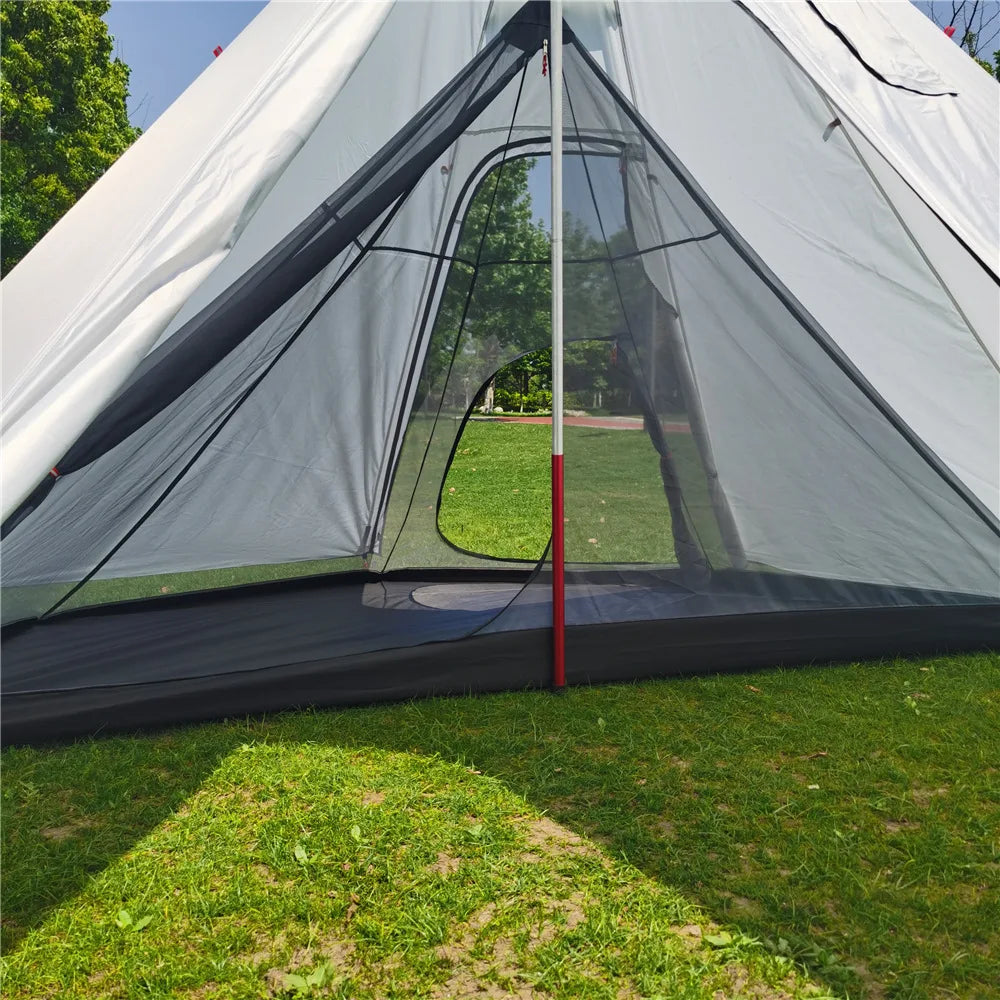 Pentagon and a half inner tent Tingxue 400 rodless portable pyramid camping outdoor tent