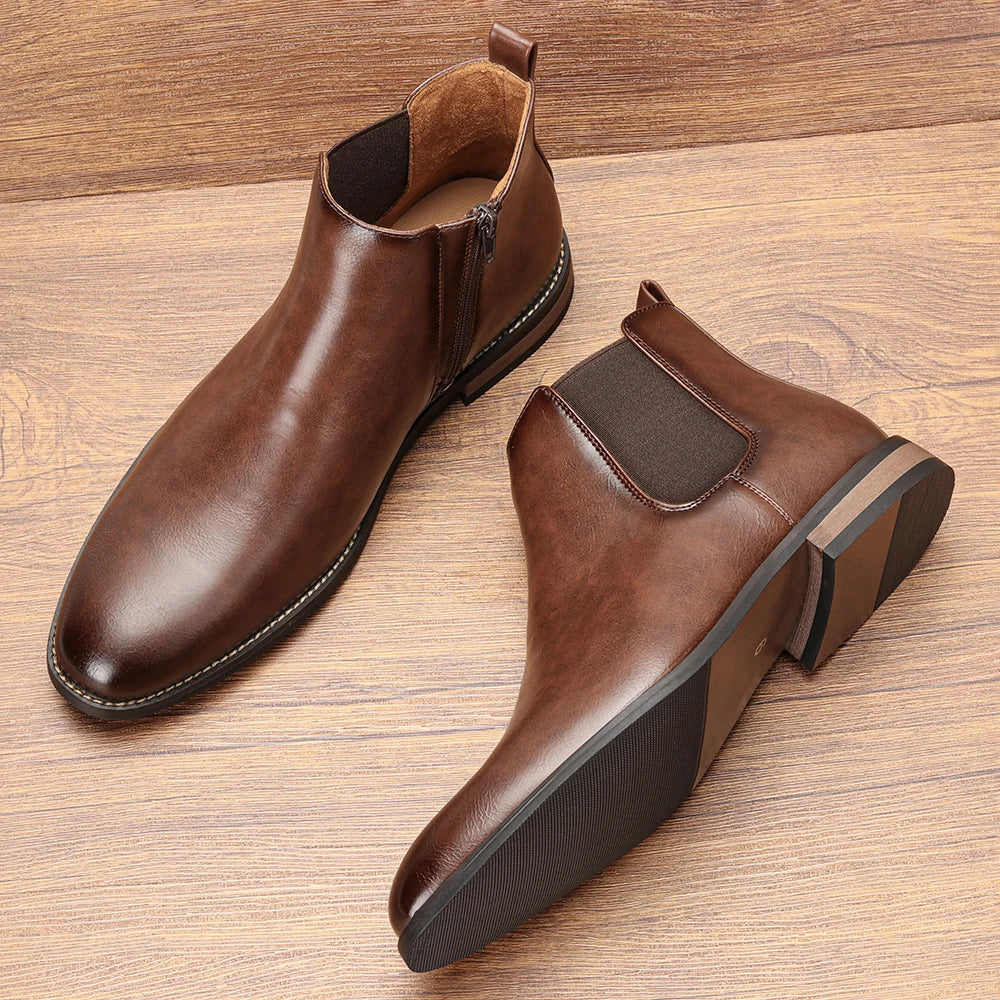 Boots Men Comfortable Brand Fashion 2026 Boots Leather