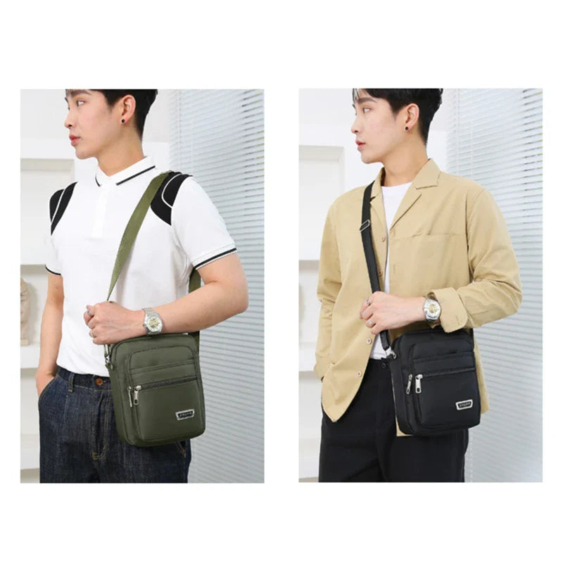 2023 Men Nylon Shoulder Bag Messenger Bag Casual Nylon Zipper Pocket Handbag Fashion Tote Travel Male Crossbody Bags New