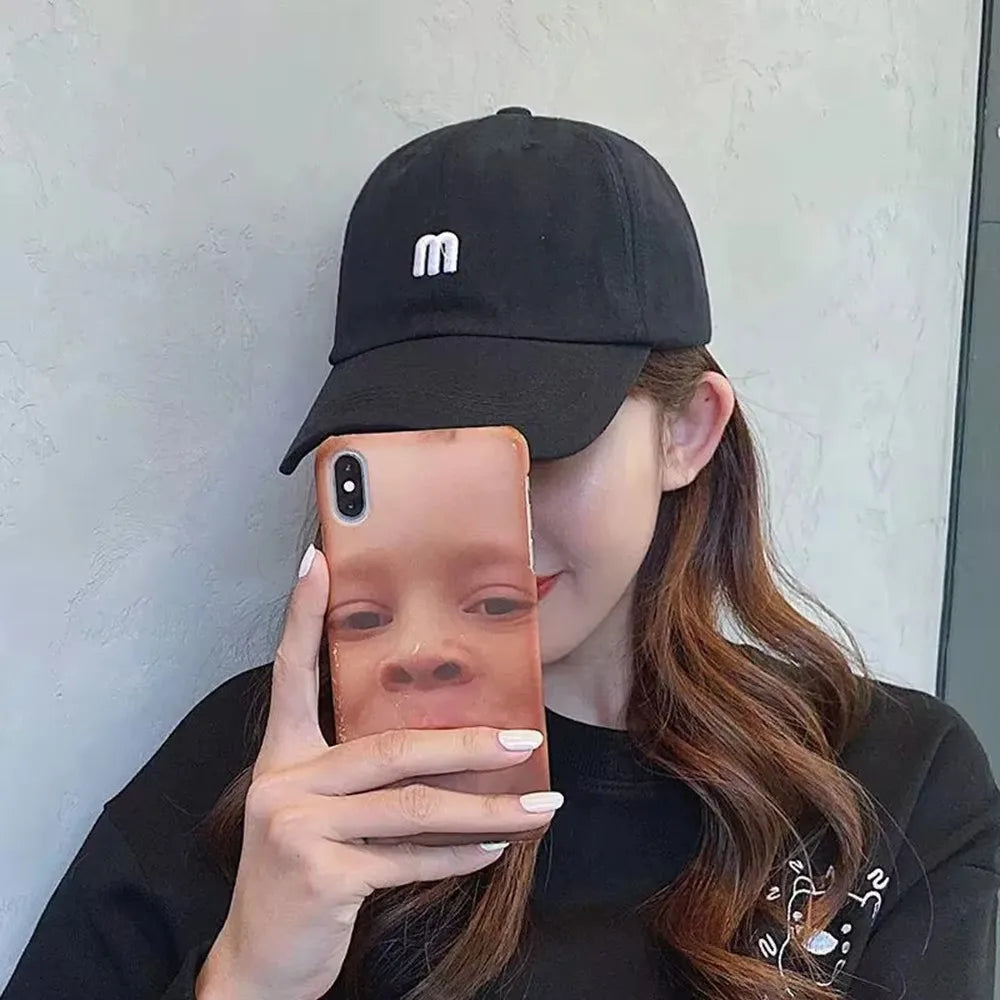 Fashion Baseball Cap Cotton Snapback Hat with Embroidered Letters for Men Women Summer Sun Protection