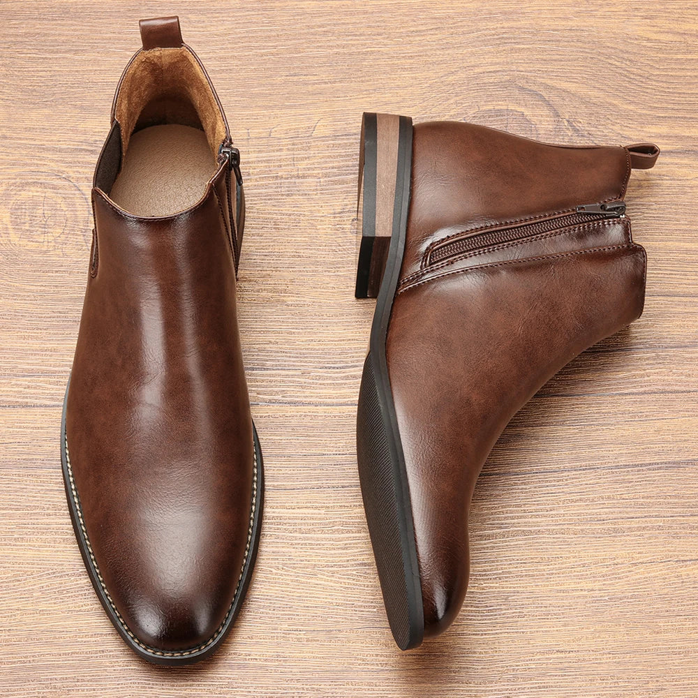 Boots Men Comfortable Brand Fashion 2026 Boots Leather