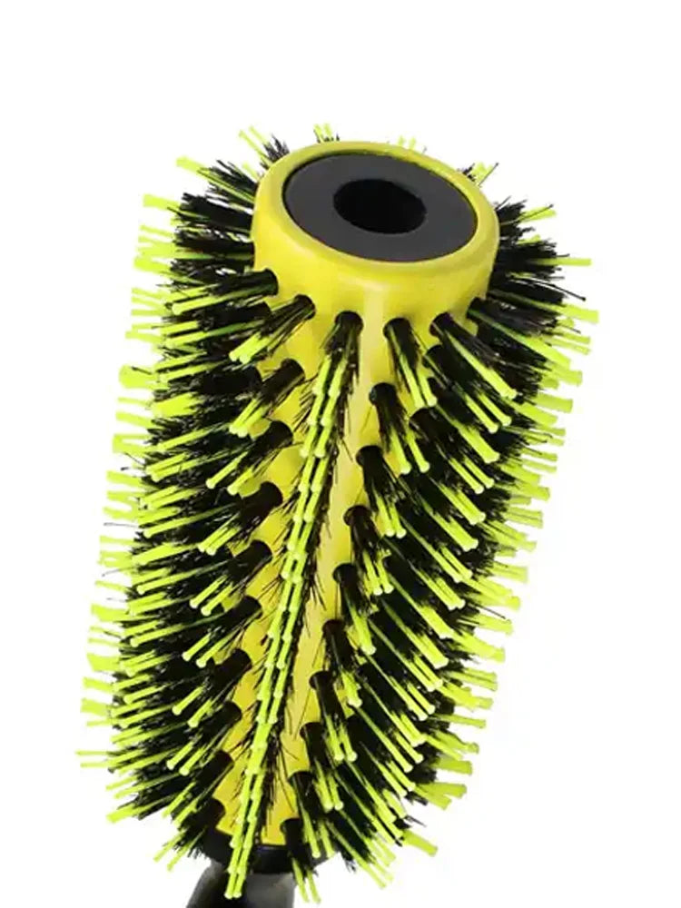 Professional  Round Wooden Hair Brush 6 Sizes Boar Bristle Mix Nylon Salon Women Hair Styling Tools Yellow Brazil Hair Curlerl