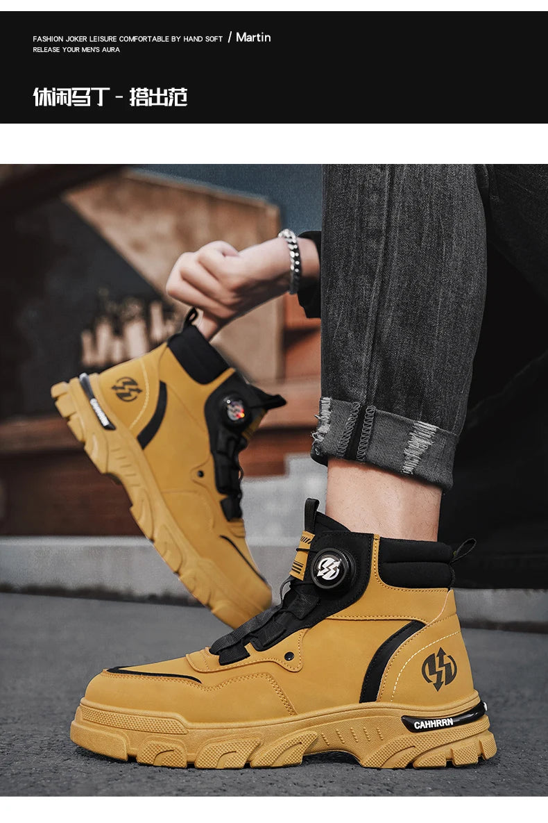 Boots Winter Mens Shoes Casual Cowboy Combat Tactical Motorcycle Chelsea Ankle Work Leather Outdoor Designer Luxury Hiking