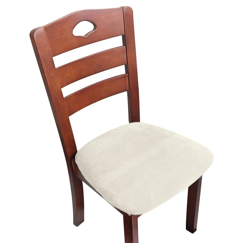 1/2/4/6 Pieces Velvet Fabric Super Soft Seat Cushion Covers Stretch Chair Cover Slipcovers For Hotel Banquet Dining Living Room