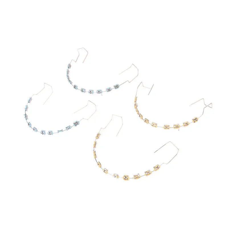 1 Pair Fashion Temporary Tooth Decorations, Orthodontic Wire Ligature Ties Dental Beauty Accessories