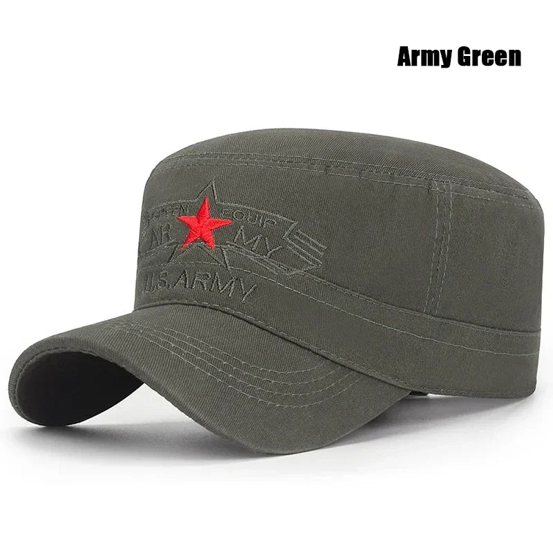New Fashion Outdoor Sport Snapback Hats Casual Baseball Cap For Men and Women U.S. military soft flat top army cap design