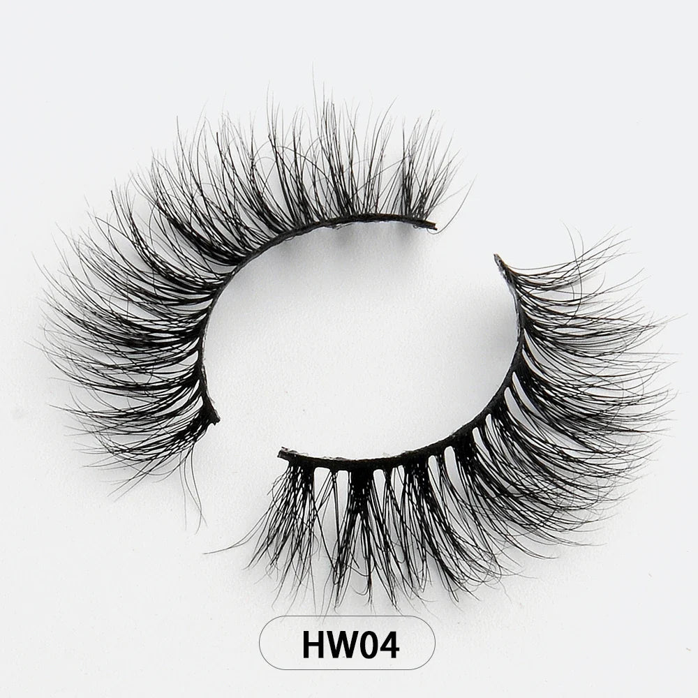 Dropshipping Wholesale Natural Wispy 3d Mink False Lashes Makeup Mink Fake Eyelashes With Soft Band Make-up For Women