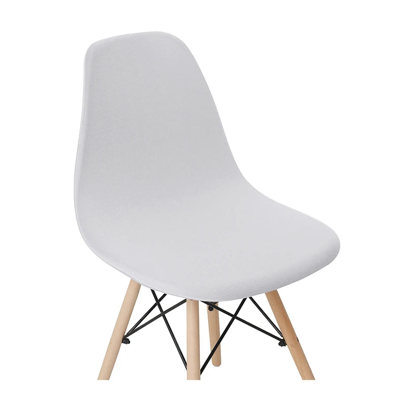 Solid Color Shell Chair Cover Stretch Cheap Short Back Chair Covers Printed Dining Seat Covers For Home Bar Hotel Party Banquet