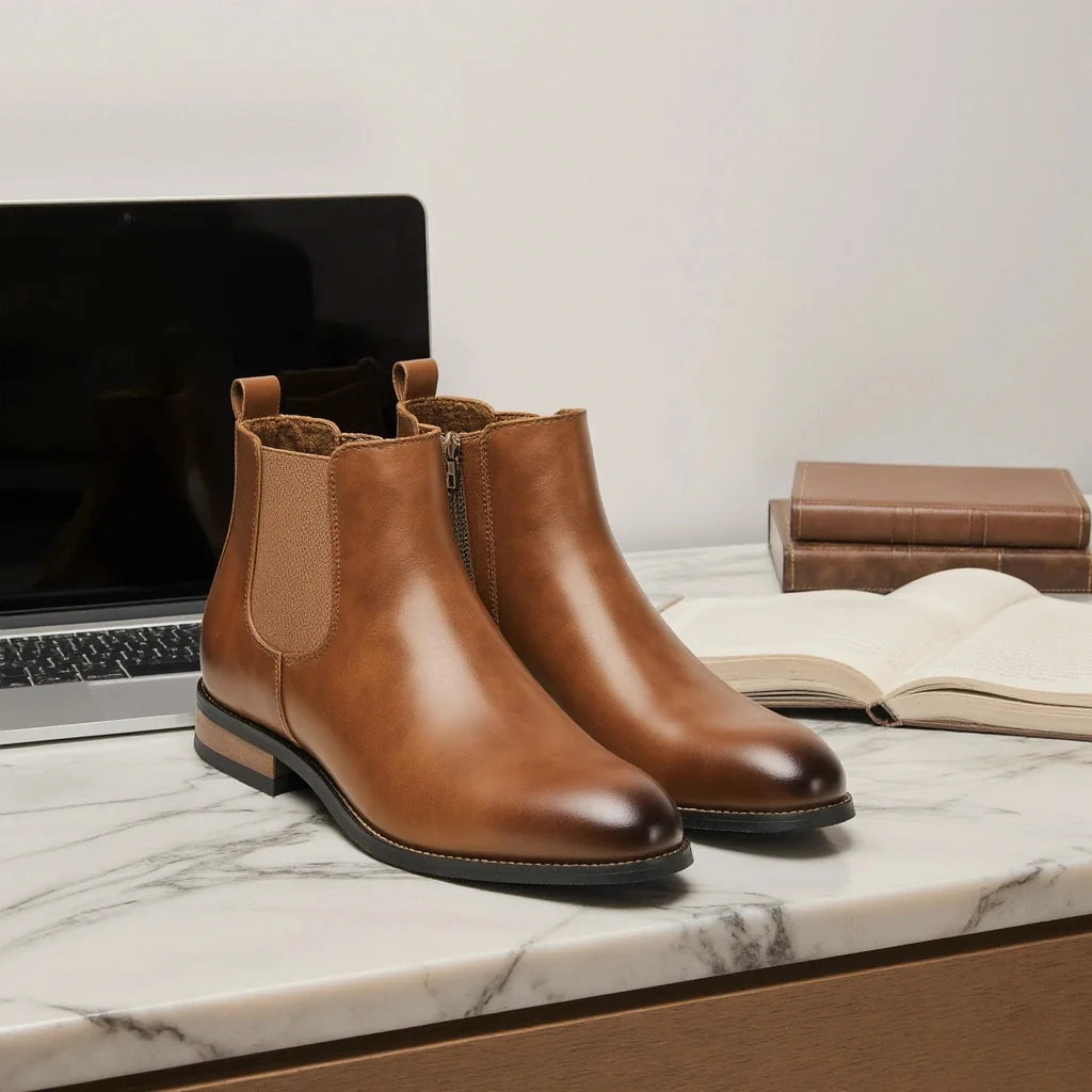 Boots Men Comfortable Brand Fashion 2026 Boots Leather