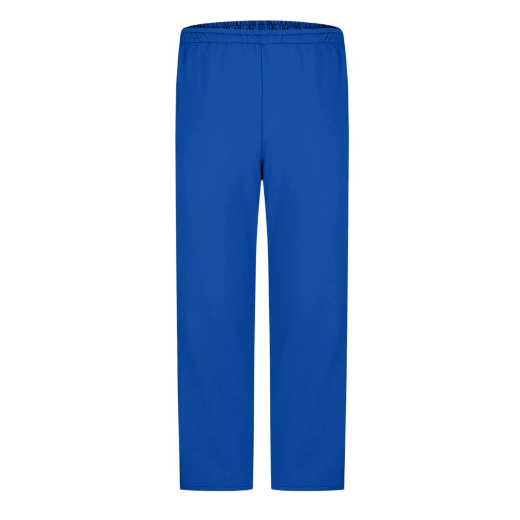 Men Sweatpants Elastic Waistband Pockets Splicing Color Mid-Rise Long Trousers Wide Leg Side Zipper Tear Away Basketball Pants
