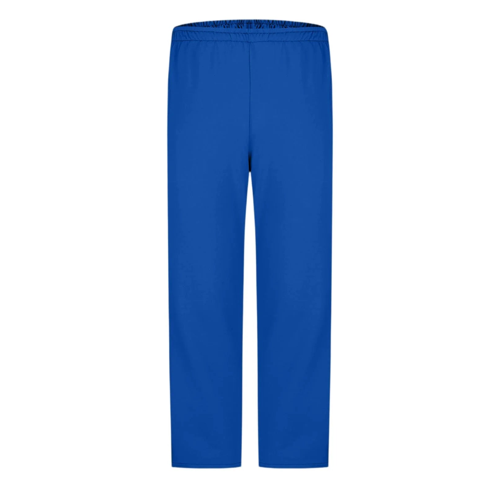 Men Sweatpants Elastic Waistband Pockets Splicing Color Mid-Rise Long Trousers Wide Leg Side Zipper Tear Away Basketball Pants
