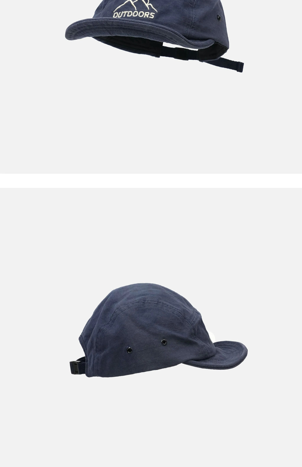 Style Short Brim Peaked Cap Men and Women All-Matching Retro Soft Top Snap-Brim Hat Mountain Embroidery Five-Piece Hat Fashion