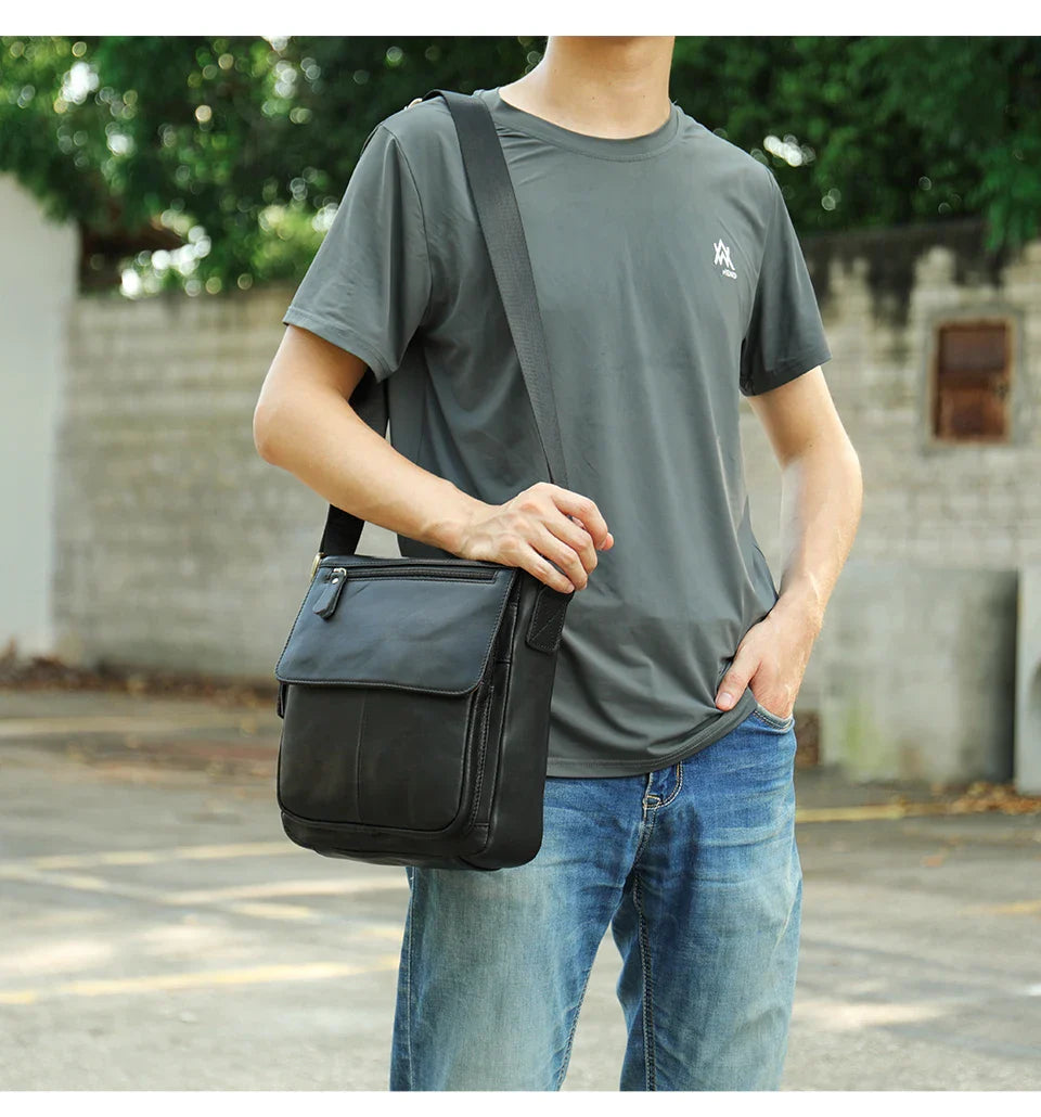 WESTAL Men Shoulder Bag High Quality Male Bag Cowhide Leather Crossbody Bags Capacity Men Messenger Tote Bags for Male 819A