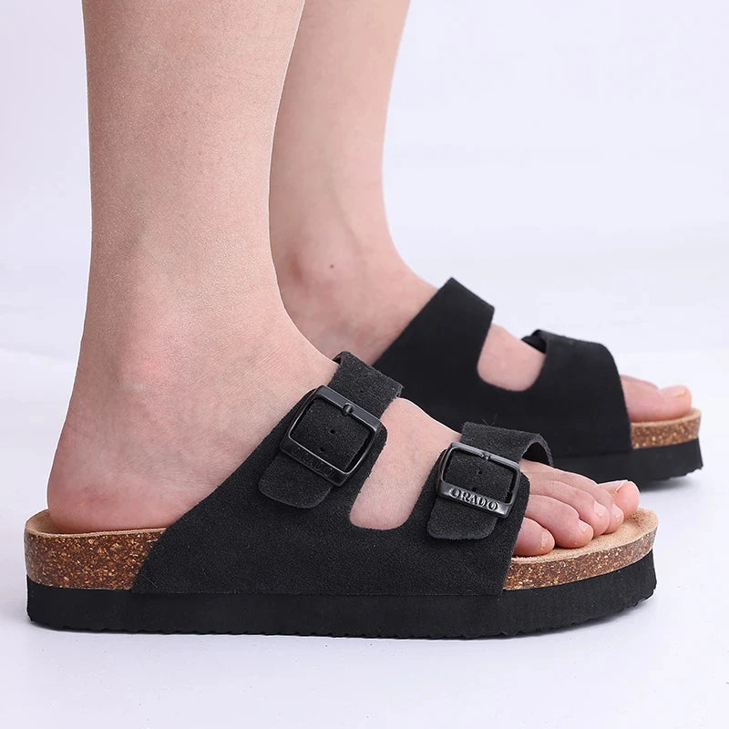Pallene Women Classic Clogs Cork Footbed Slippers Slip-on Cork Sandals Feamle Unisex Beach Shoes Outdoor Men Mules And Clogs