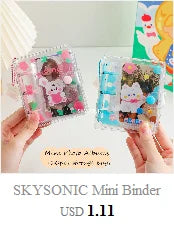 SKYSONIC New Arrival A5 Ring Notebook Jounral Cover INS Bandage Photocards Binder Collect Book Photo Cards Organzier Stationery