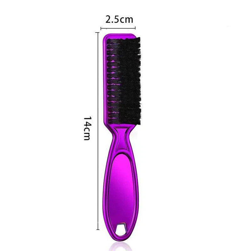 Six Colors Small Beard Styling Brush Logo Professional Shave Beard Brush Barber Vintage Oil Head Shape Carving Cleaning Brush