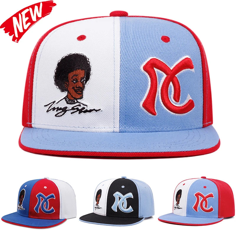 Men's Fashion AC Embroidered Hat Snapback Caps Unisex Sunshade Hat Women Adjustable Hip Hop Baseball Caps Cowboy Hat ﻿