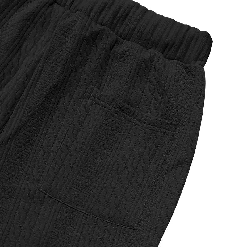 Men's Solid Color Sweatpants American Style Casual Pants Autumn Winter Home Wear Elastic Belt Soft and Comfortable Jogging Pants