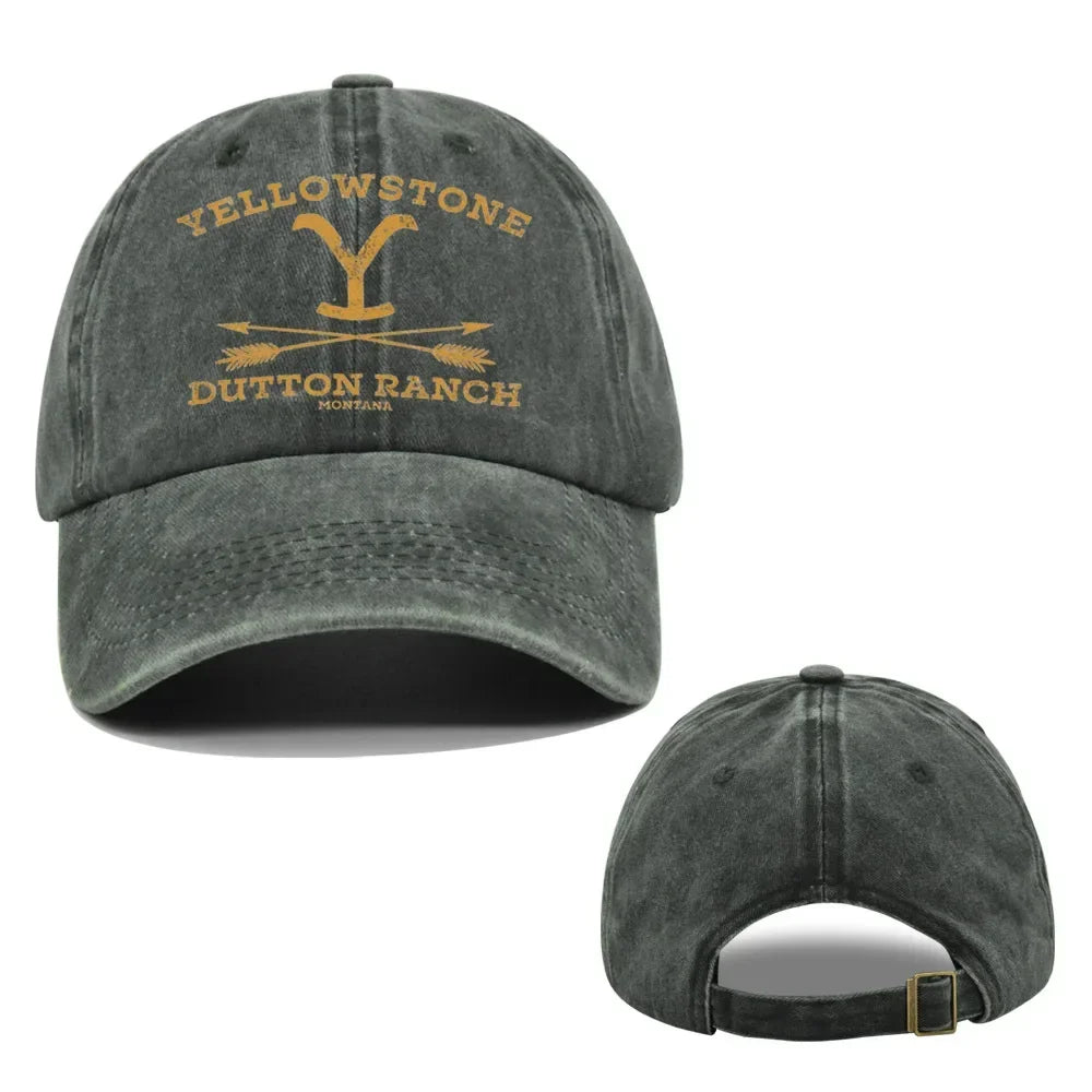 YELLOWSTONE Dutton Ranch Baseball Cap Snapback Sun Hat Spring Autumn Baseball Cap Sport Hip Hop Fitted Cap Hats for Men Women