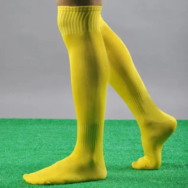 Football Socks Men'S Sports Soccer Socks Solid Color Over Knee Socks Casual Breathable Socks Men'S Training Socks Ball Socks
