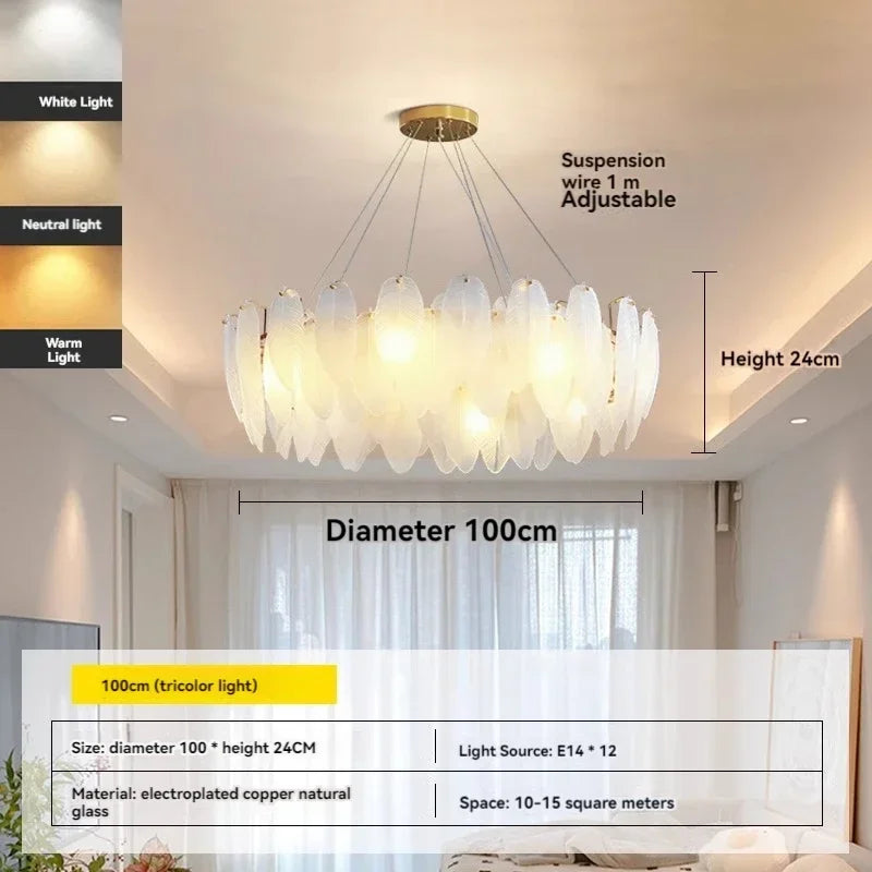 Modern Luxury crystal Chandeliers Gold French Glass chandelier Idoor Home Decor Pendant Lamp for Living Room Dining