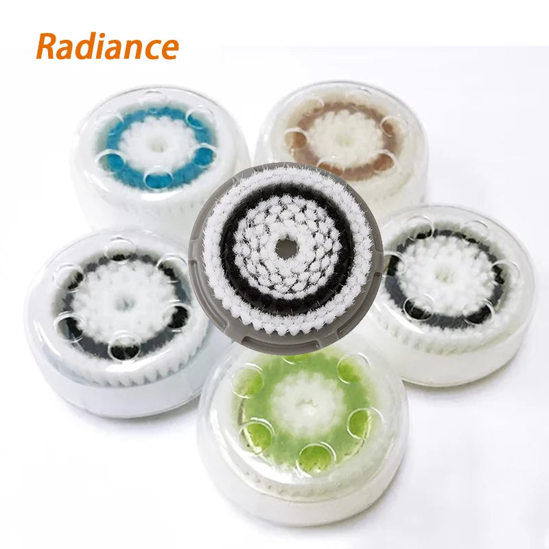 Facial Cleansing Brush Heads Daily Deep Cleaning Pores Sensitive Skin Soft Exfoliating Silicone Face Brush Heads Skin Care Tools