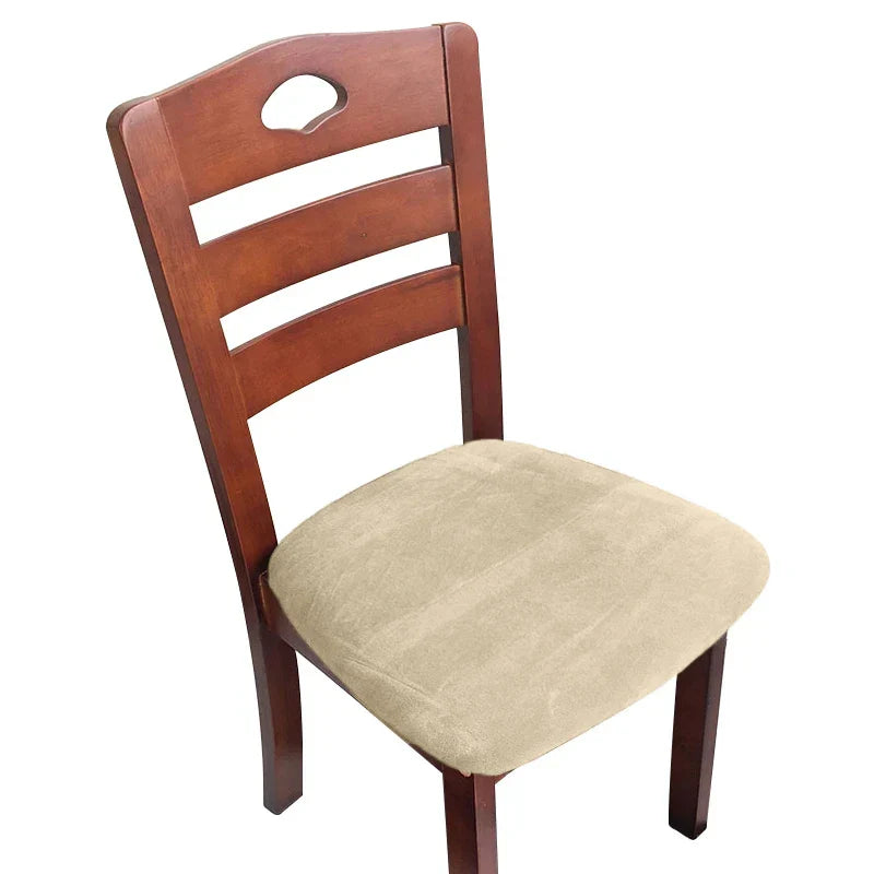 1/2/4/6 Pieces Velvet Fabric Super Soft Seat Cushion Covers Stretch Chair Cover Slipcovers For Hotel Banquet Dining Living Room