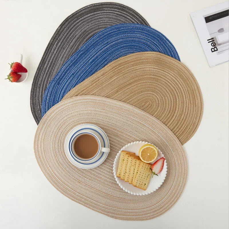 Placemats Set of 4,Heat resistant pad,Place Mat Washable Table Mats for Kitchen Dining Table Mixed Color Non-Slip Place mats