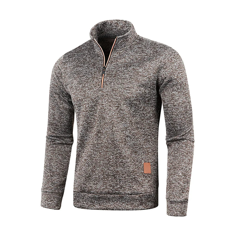 Men Sweatshirts Spring Thicker Pullover Half Zipper Pullover for Male Hoody Outdoor Sweatshir Autumn Solid Color Turtleneck Swea