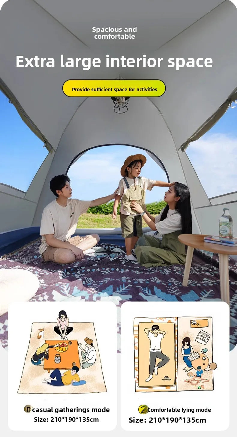 Tent Outdoor Automatic 3-4 People Household Sunscreen Indoor Small House Adult Children's Tent Outdoor Camping Awning