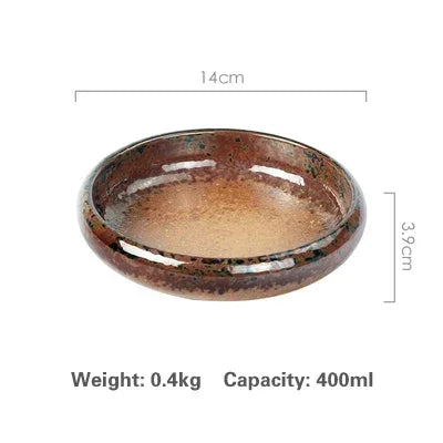 Creative retro ceramic sushi dishes Japanese and Korean snacks small dishes and plates sets ceramic plate japanese dish set