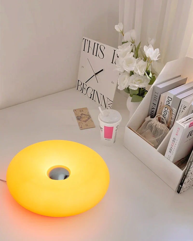 Bauhaus donut table lamp USB plug bedroom bedside decorative light living room dining room ambient light