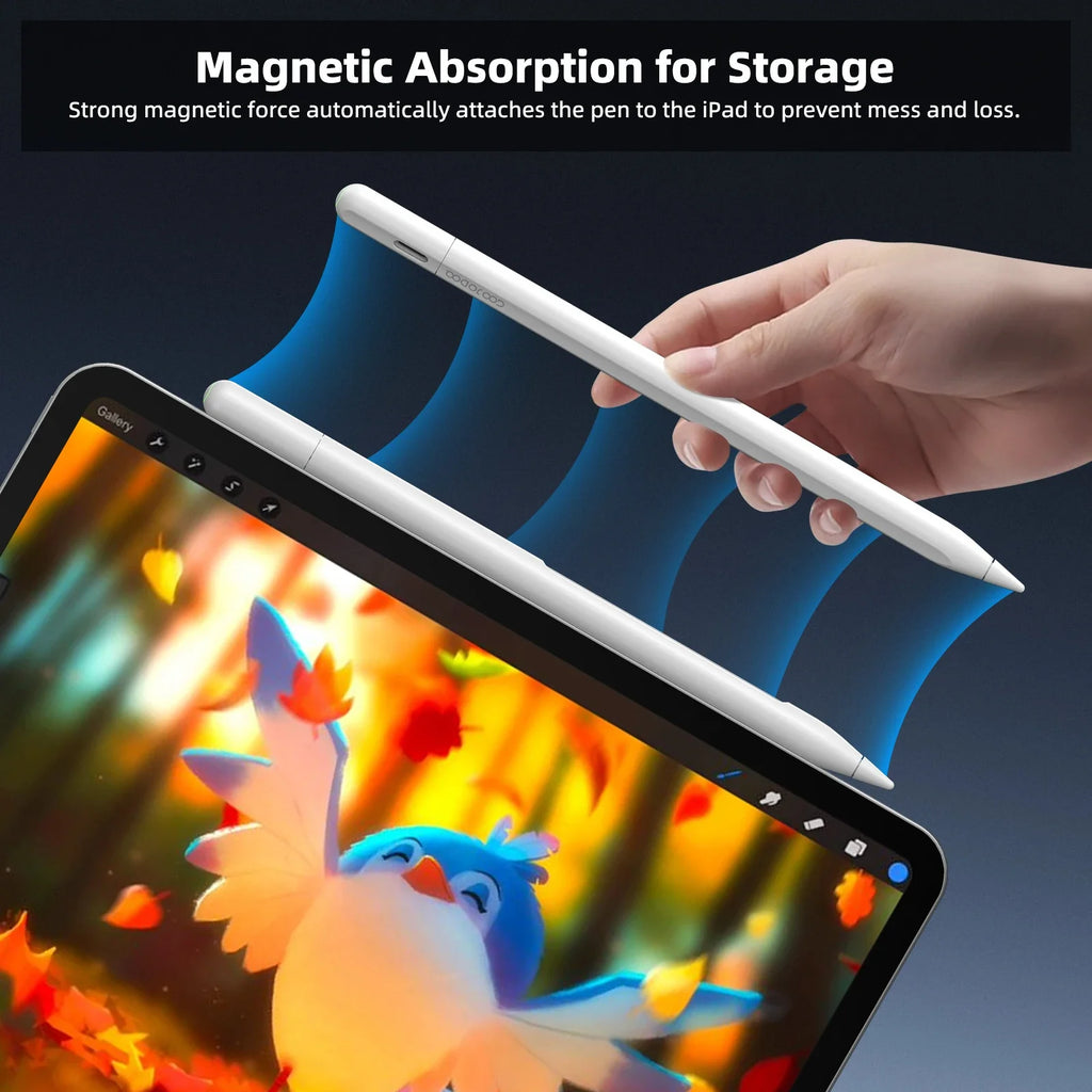 For Apple Pencil 2 with Apple Find My in App iPad Pencil for iPad Air 6 Pro 13' 2024 Air5 4 iPad Pro 11 12.9 with Palm Rejection