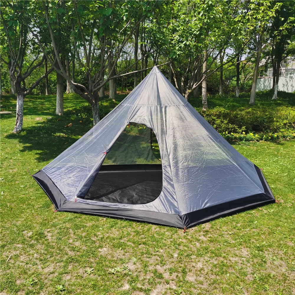 Pentagon and a half inner tent Tingxue 400 rodless portable pyramid camping outdoor tent