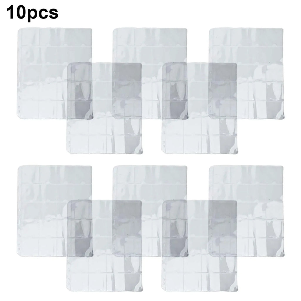 Page Coin Holder Sheet Clear Organization 1/10 Sheet For 50mm Coins For Coin Collection PVC Page Album Practical