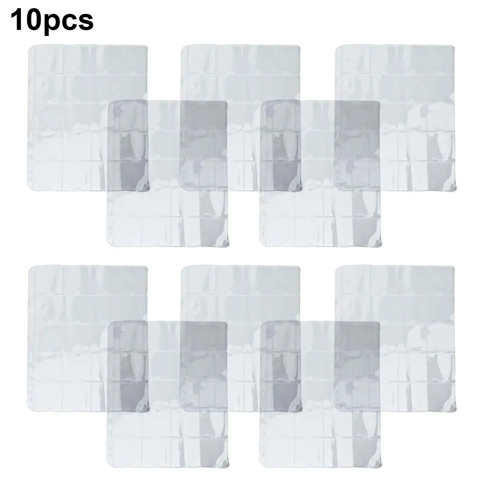 Page Coin Holder Sheet Clear Organization 1/10 Sheet For 50mm Coins For Coin Collection PVC Page Album Practical