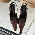 Aneikeh 2024 Summer New Band Women Pumps Shoes Fashion Shallow Slip On Slingback Sandals Thin High Heel Dress Sexy Pumps Shoes