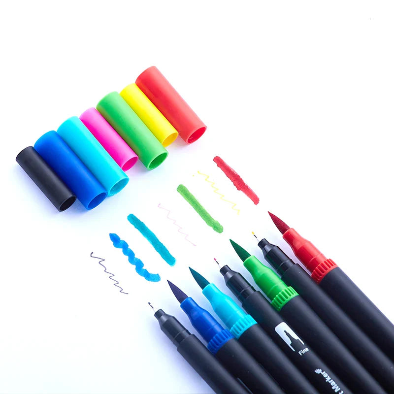 12/24/36 120 Colors Double Ends Manga Art Brush Pen Set Pencil Watercolor Art Markers Fineliner Calligraphy Pens Art Supplies