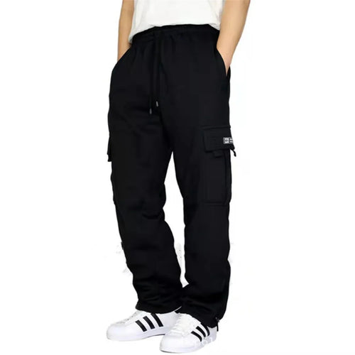 Cargo pants multi-pocket straight loose