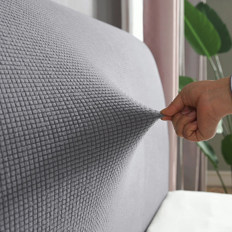Simple Bedside Cover Elastic Thicken Protection Headboard Case Dust-Proof Nordic Bedroom Bed Cushion Cover House Decoration