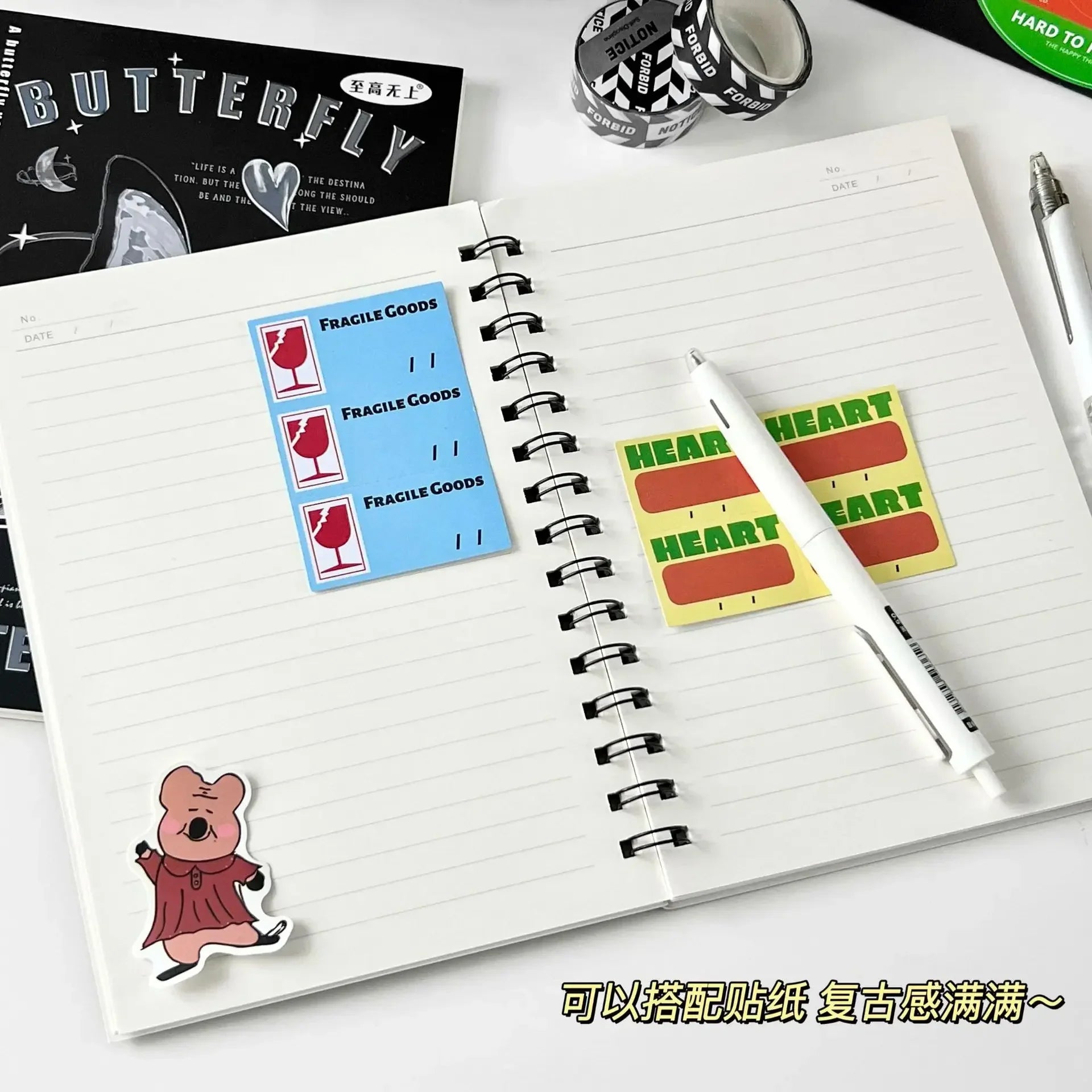 50 sheets/book A5 Horizontal Line Notebook Coil Notebook Paper Student Homework Sketchbook Binder Planner Journal